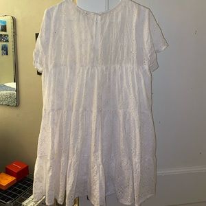 White mini dress